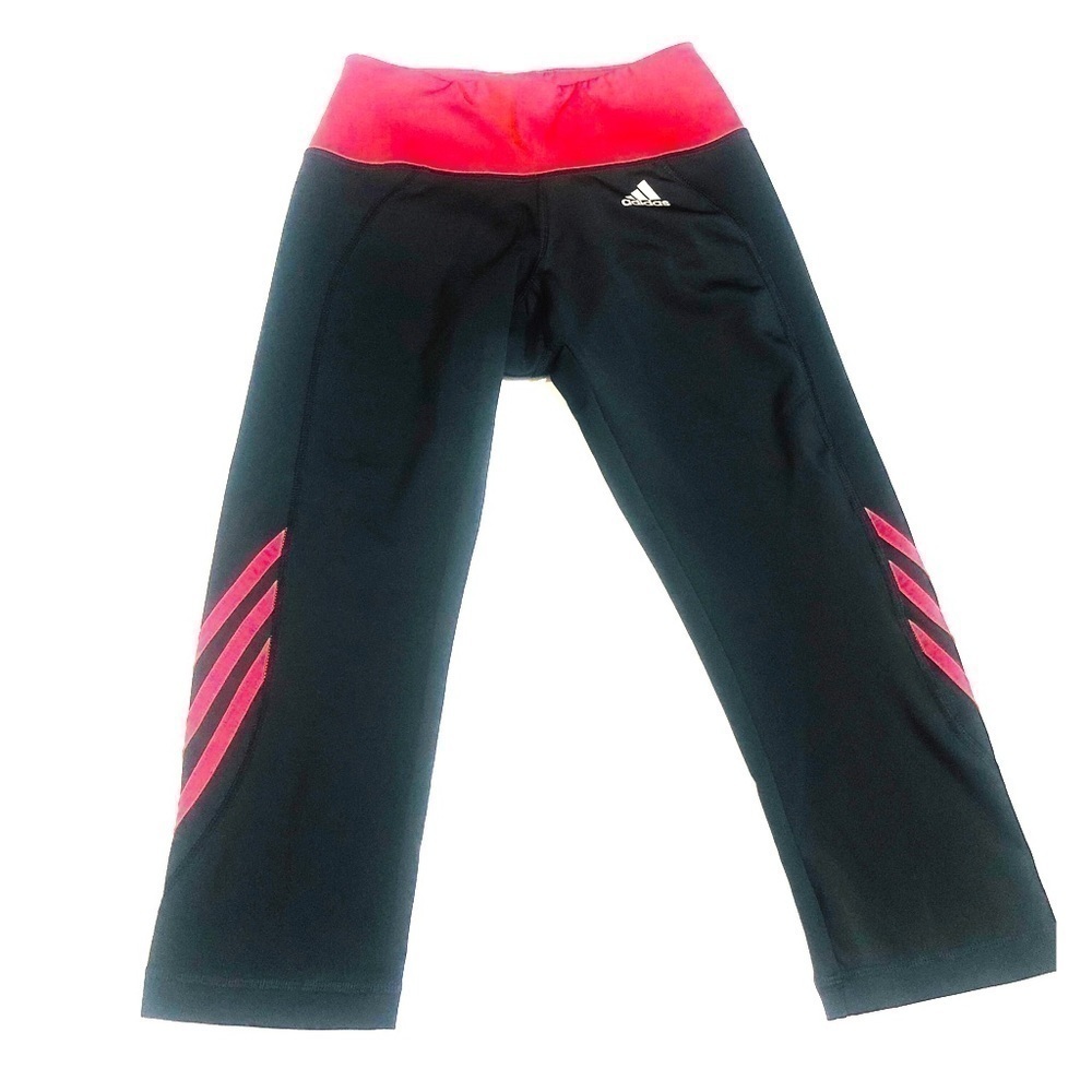 Adidas Climalite Crop leggings Black/Pink SIze S/P